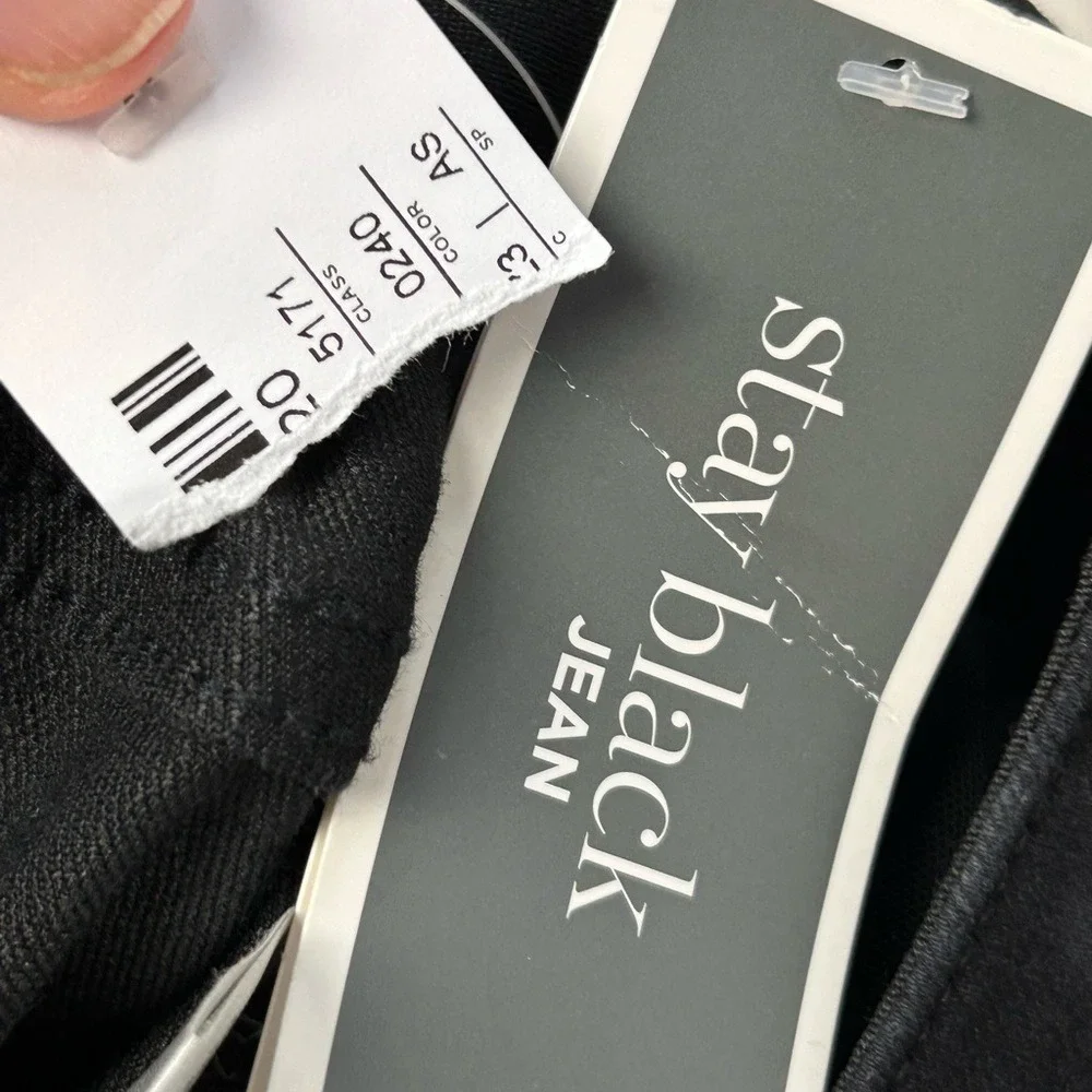 CJ Banks Signature Slimming Tapered Mid Rise Black Jeans 24W‎ NWT - Picture 10 of 14